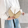 Hex-shape Straw+PU Shoulder Handbags Women Top-handle Summer Beach Boho Bag 2020 Fashion Women Female Beach Bags Boho