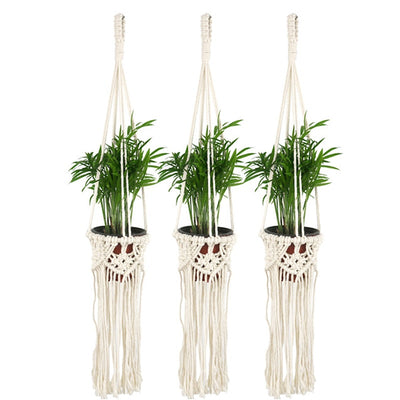 Nordic Hanging Basket Handmade Macrame Plant Hanger Woven Tapestry Hanging Planter Baskets Flower Pot Net Garden Balcony Decor