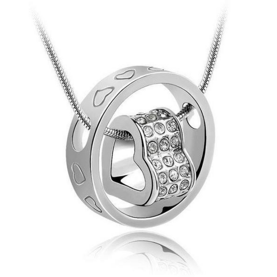 Forever Heart Pendant-White Gold (Ships from USA)