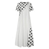 Celmia Women Bohemian Dot Printed Sundress Summer Long Dress Short Sleeve Casual Loose Beach Maxi Vestidos Plus Size Sarafans 7