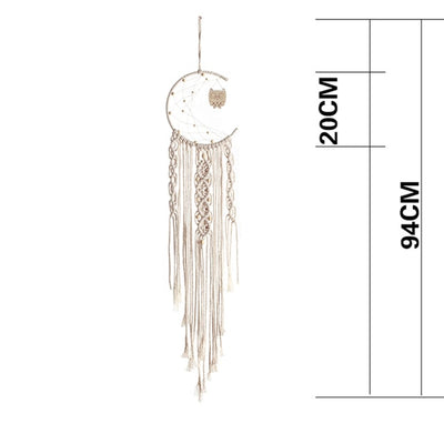 Macrame Tassel Handmade Knitted Tapestry Dreamcatchers Star Moon Bohemia Wall Hanging Living Room Bedroom Boho Home Decor Gifts