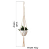 Macrame Wall Hanging Decoration Plant-Pot Net Basket Hanger Handmade Woven Pure Cotton Rope Beads Boho Tapestry Hanging Decor