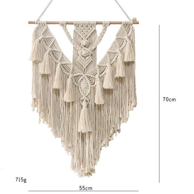 Hand-woven Pendant Macrame Wall Hanging Boho Woven Tapestry Bohemian Crafts Room Decoration Gorgeous Tapestry For Home Decor