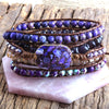 RH Fashion Bohemian Jewelry Women Boho Vintage Semi Precious Mountain Peak Stones Charm 5 Strands Wrap Bracelets DropShipping