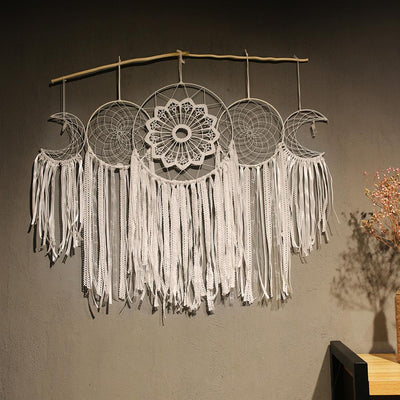 Nordic Large Flower Dream Catcher White Wedding  Decoration Room Decor Baby Kids Girls Christmaroom Decoration Gift