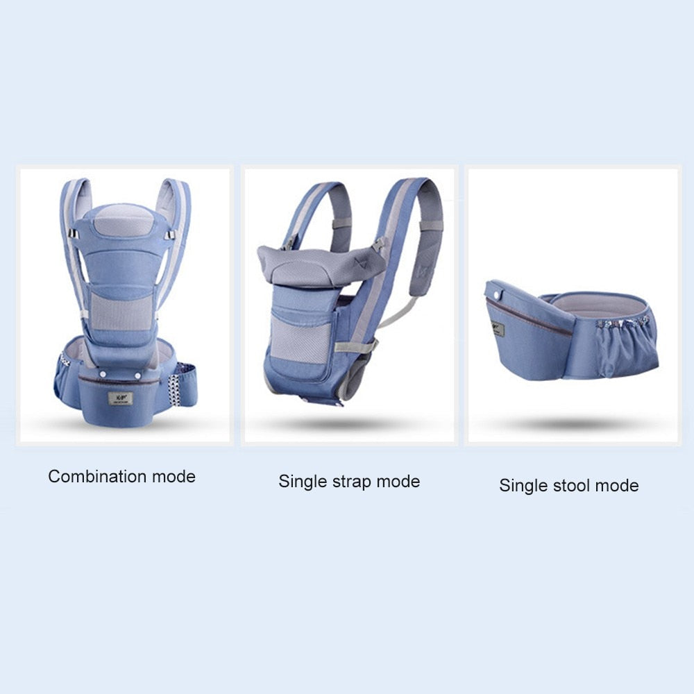 Easy Convenient Ergonomic All-In-1 15 Positions Kangaroo Baby Sling Carrier for Travel (0-48 Months)