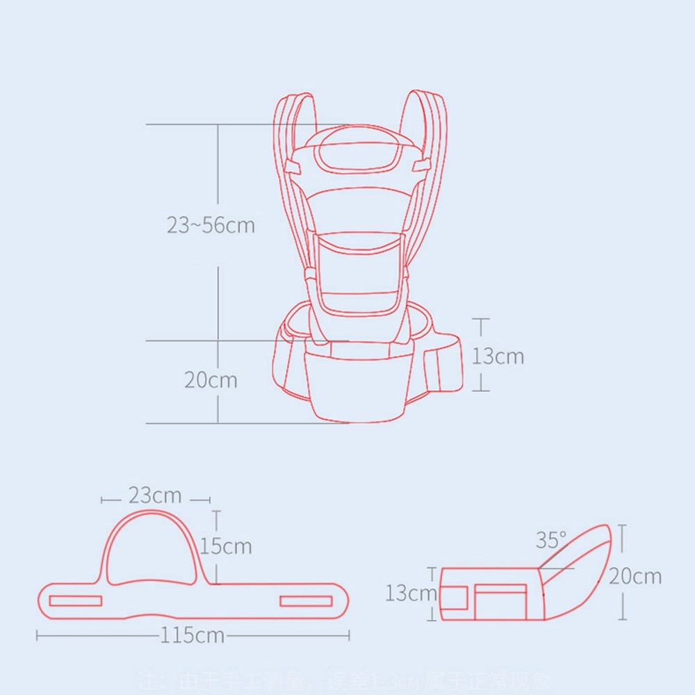 Easy Convenient Ergonomic All-In-1 15 Positions Kangaroo Baby Sling Carrier for Travel (0-48 Months)