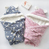 Cute Newborns Warm Swaddle Cartoon Ears Baby Hoodie Blankets Winter