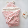 Cute Newborns Warm Swaddle Cartoon Ears Baby Hoodie Blankets Winter