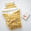 Cute Newborns Warm Swaddle Cartoon Ears Baby Hoodie Blankets Winter