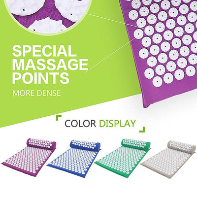 Acupuncture Massager Mat with Pillow