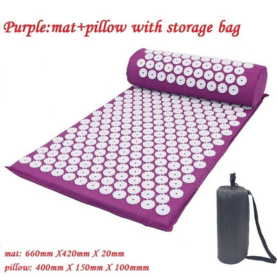 Acupuncture Massager Mat with Pillow