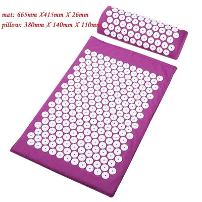 Acupuncture Massager Mat with Pillow