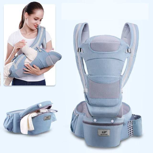 Easy Convenient Ergonomic All-In-1 15 Positions Kangaroo Baby Sling Carrier for Travel (0-48 Months)