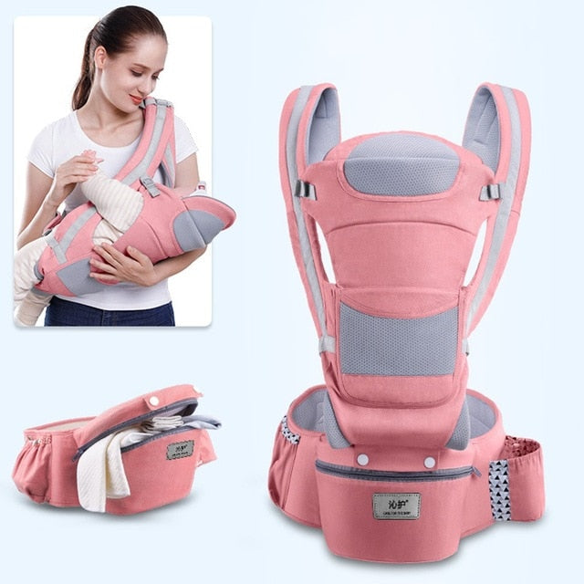 Easy Convenient Ergonomic All-In-1 15 Positions Kangaroo Baby Sling Carrier for Travel (0-48 Months)