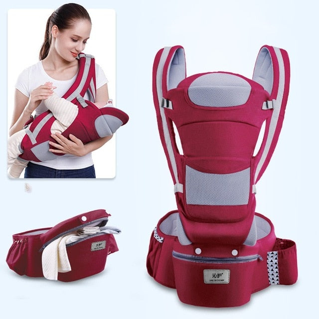 Easy Convenient Ergonomic All-In-1 15 Positions Kangaroo Baby Sling Carrier for Travel (0-48 Months)