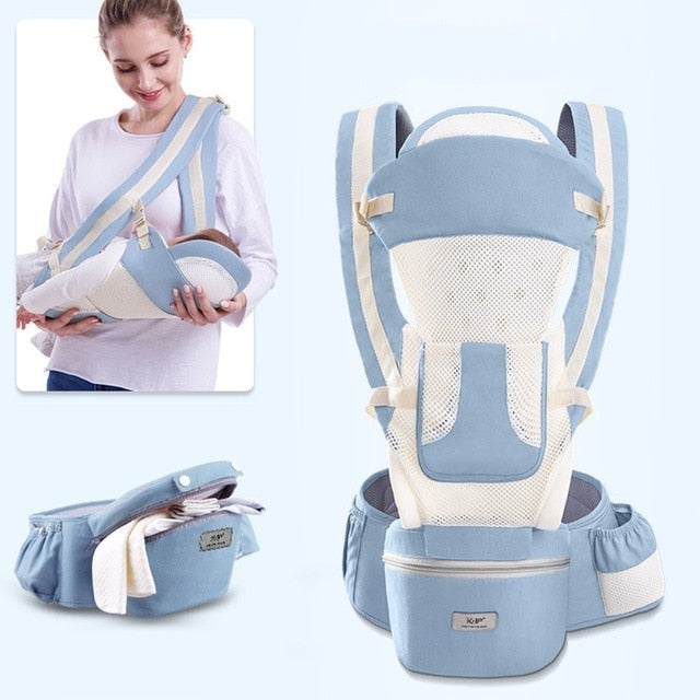 Easy Convenient Ergonomic All-In-1 15 Positions Kangaroo Baby Sling Carrier for Travel (0-48 Months)